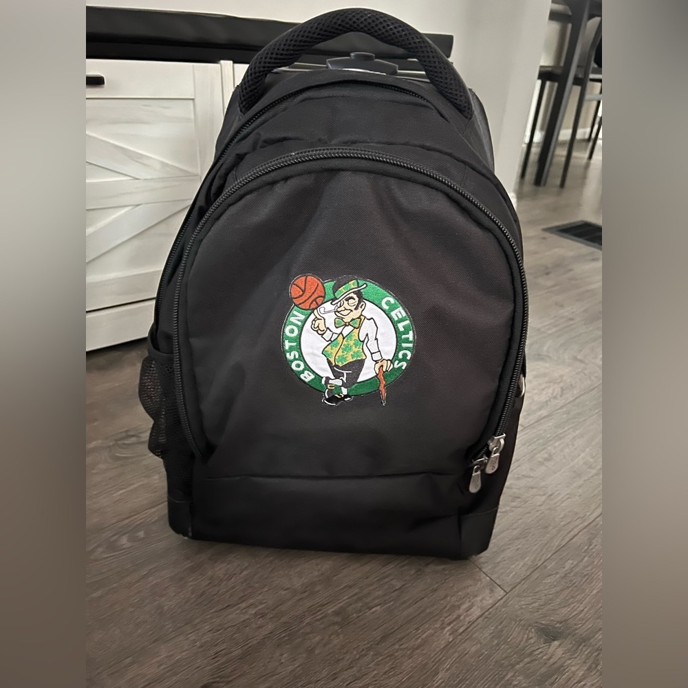 JetBlue Boston Celtics Rolling Backpack with Telescopic Handle & Wheels NBA​​